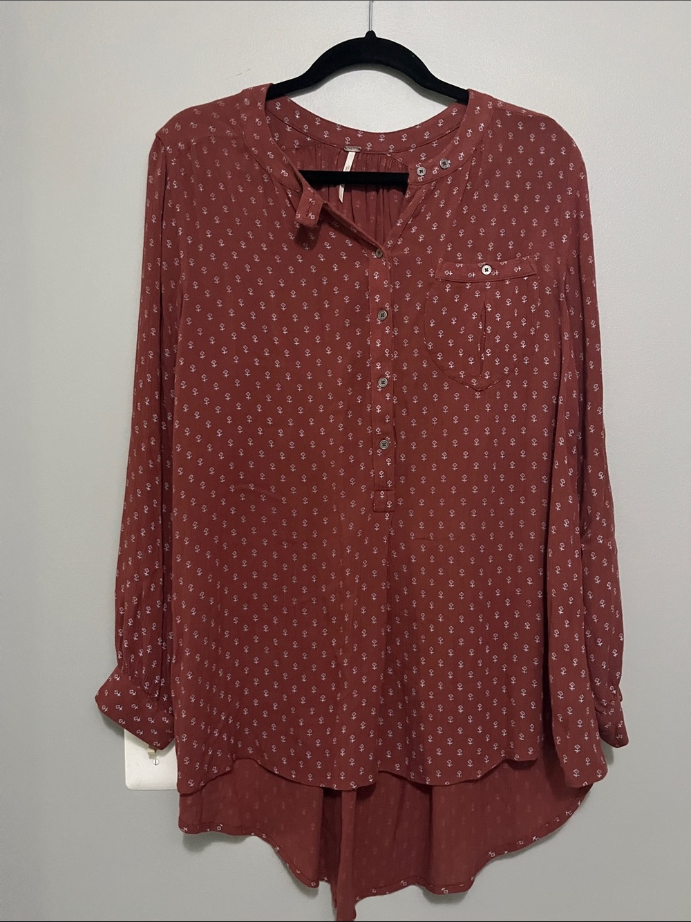 Free People oversized Button-Front Blouse - Picture 2 of 8